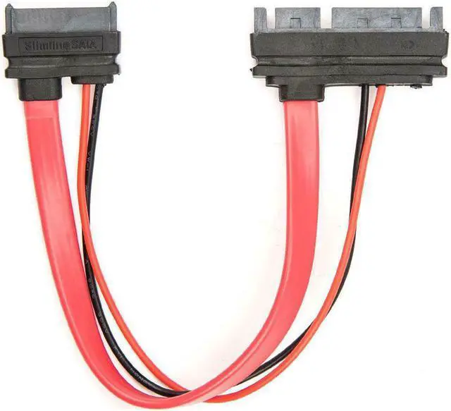 Alt view image 13 of 17 - Rocstor Premium 6" Slimline SATA to SATA Adapter w/ Power F/M SATA