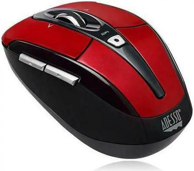 Alt view image 8 of 19 - ADESSO iMouse S60R Red 6 Buttons Tilt Wheel USB RF Wireless Optical Mouse