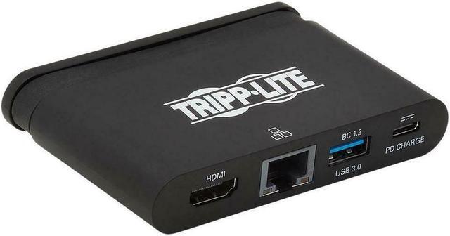 Alt view image 8 of 20 - Tripp Lite U444-T6N-H4GUBC Docking Station - for Notebook/Tablet PC/Desktop PC/Smartphone - 100 W - USB 3.1 Type C - 3 x USB Ports - 1 x USB 3.0 - Network (RJ-45) - HDMI - Thunderbolt - Wired