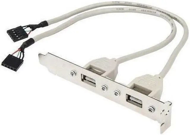 Alt view image 10 of 15 - Rocstor 2 Port USB A Female Low Profile Slot Plate Adapter