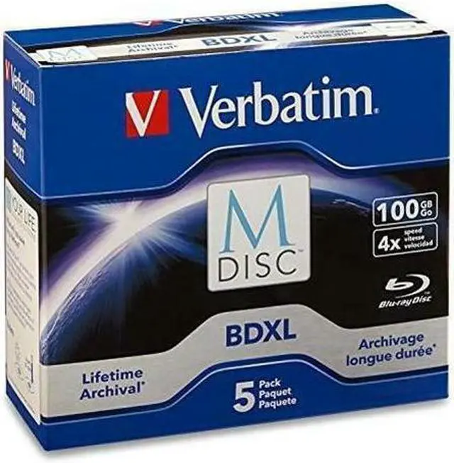 Alt view image 5 of 9 - Verbatim Blu-ray Recordable Media - BD-R XL - 4x - 100 GB - 5 Pack Jewel Case