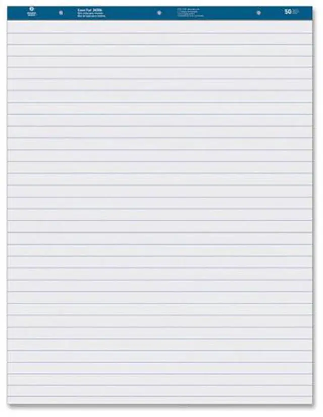 Alt view image 3 of 8 - Business Source Easel Pad Ruled 50 Sheets 27"x34" 4/CT White 36586