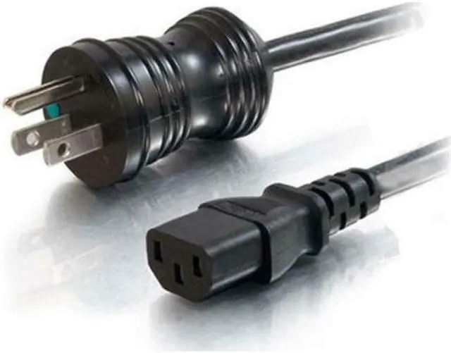 Main image of C2G 48007 16 AWG Hospital Grade Power Cord - NEMA 5-15P to IEC320C13, TAA Compliant, Black (10 Feet, 3.04 Meters)