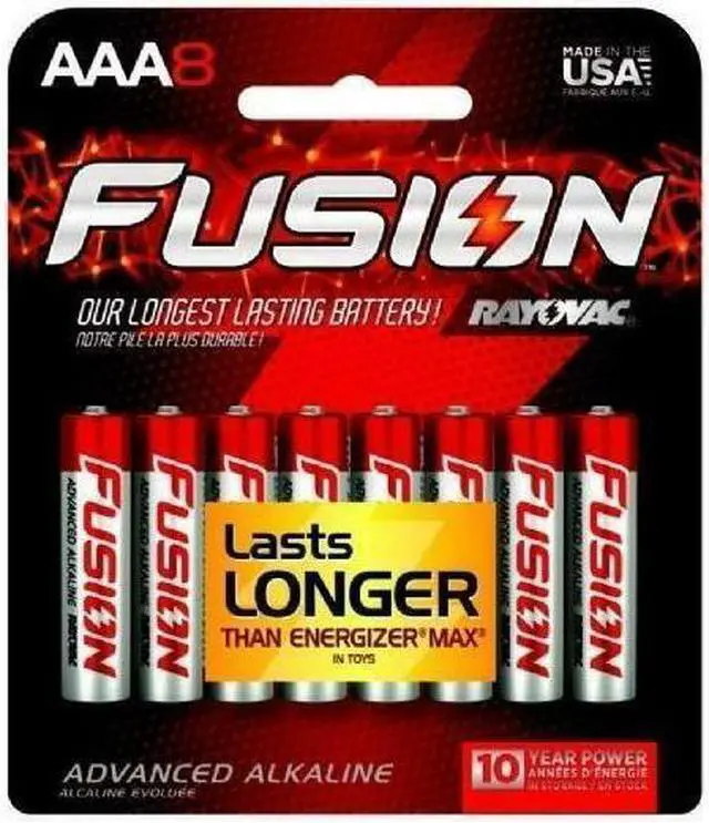 Alt view image 13 of 18 - Rayovac 824-8CTFUS 8-pack AAA Alkaline Batteries