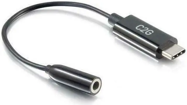 Alt view image 5 of 11 - C2G USB C To Aux Adapter (3.5mm) USB C Phone Adapter For Audio