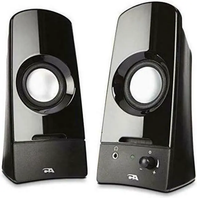 Alt view image 11 of 20 - Cyber Acoustics Curve Sonic 2.0 Speaker System - 3 W RMS