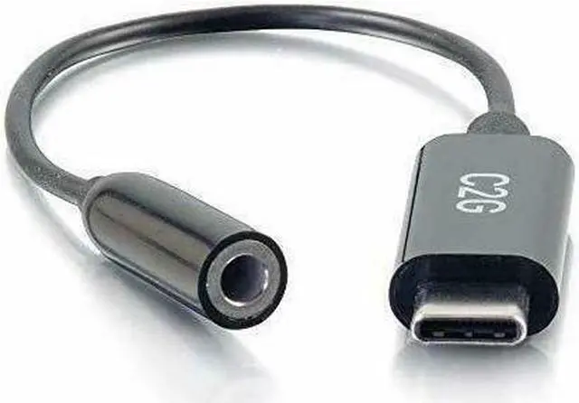 Alt view image 4 of 11 - C2G USB C To Aux Adapter (3.5mm) USB C Phone Adapter For Audio