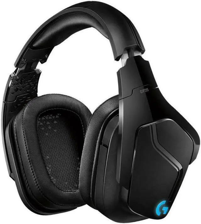 Alt view image 4 of 20 - Logitech - G935 Wireless 7.1 Surround Sound Over-the-Ear Gaming Headset for PC with LIGHTSYNC RGB Lighting - Black/Blue