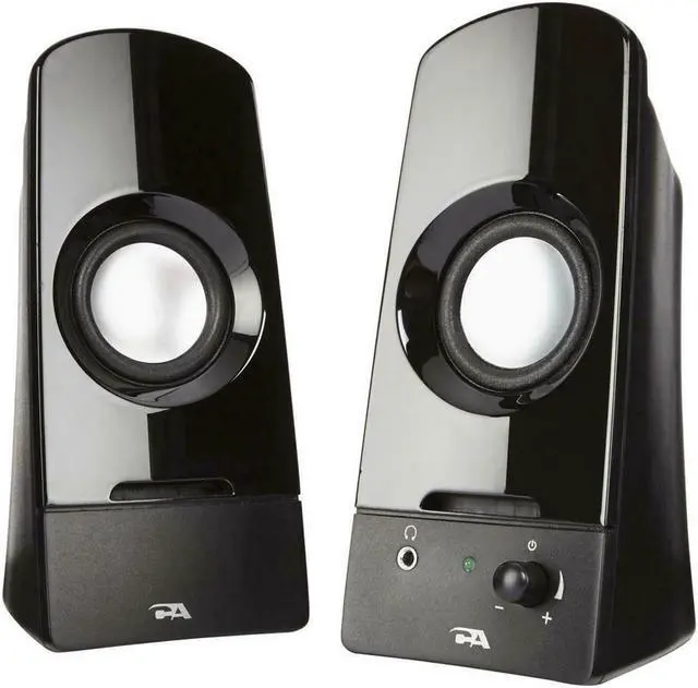 Alt view image 10 of 20 - Cyber Acoustics Curve Sonic 2.0 Speaker System - 3 W RMS