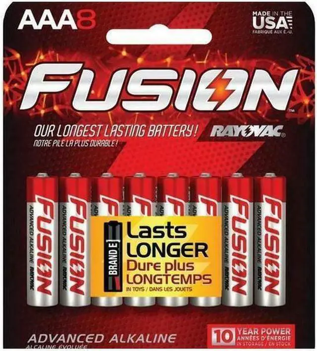 Alt view image 12 of 18 - Rayovac 824-8CTFUS 8-pack AAA Alkaline Batteries