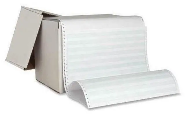 Alt view image 2 of 5 - Sparco Computer Paper 20 lb. 1Prt 14-7/8"x8-1/2" 2600/CT 1/2"GN Bar 02182