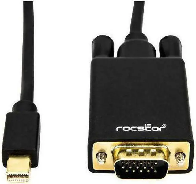 Alt view image 10 of 20 - Rocstor Y10C163-B1 6Ft Mini Displayport To Vga M/M Hd-15 Male Cable Gold Plated