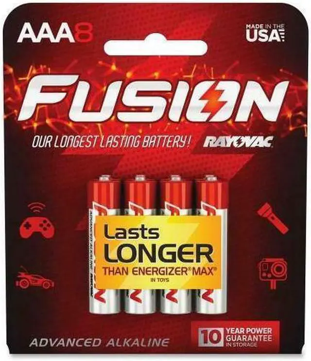 Alt view image 10 of 18 - Rayovac 824-8CTFUS 8-pack AAA Alkaline Batteries