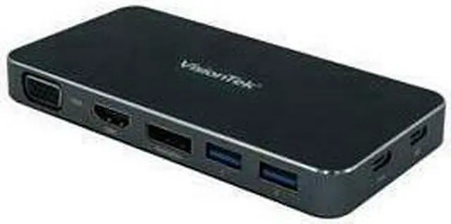 Alt view image 5 of 20 - VisionTek USB C Portable Dock - for Notebook/Desktop PC - 100 W - USB Type C - 5 x USB Ports - 2 x USB 3.0 - HDMI - VGA - DisplayPort - Wired