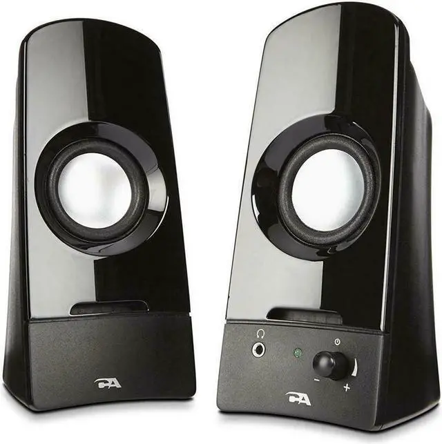 Alt view image 12 of 20 - Cyber Acoustics Curve Sonic 2.0 Speaker System - 3 W RMS