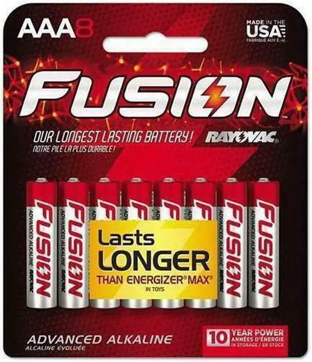 Alt view image 11 of 18 - Rayovac 824-8CTFUS 8-pack AAA Alkaline Batteries