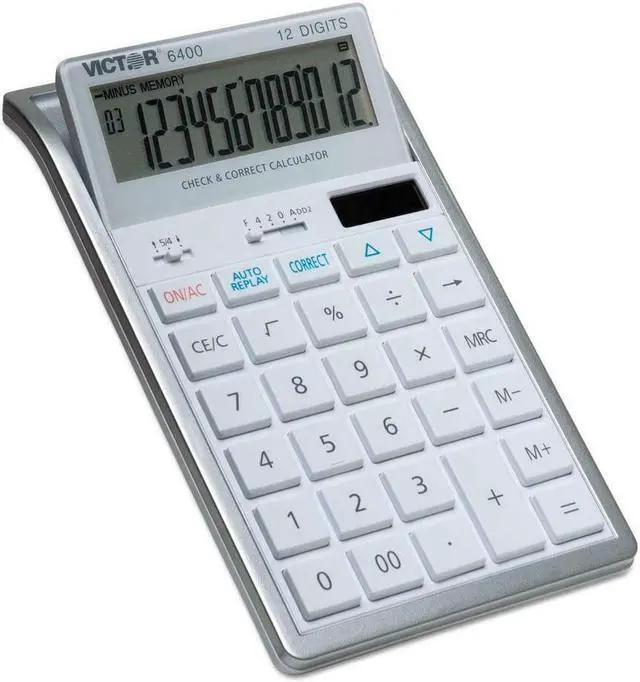 Alt view image 12 of 20 - Victor 6400 Professional Desktop Calculator with Auto Replay, Check & Correct
