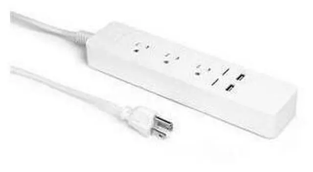 Alt view image 2 of 12 - Aluratek (ASHPS05F) - Eco4life Wi-Fi Smart Power Strip with Surge Protection for Home and Office (3 x AC Outlets, 2 x USB Ports), iOS & Android