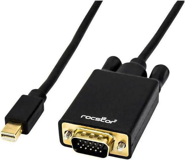 Alt view image 12 of 20 - Rocstor Y10C163-B1 6Ft Mini Displayport To Vga M/M Hd-15 Male Cable Gold Plated
