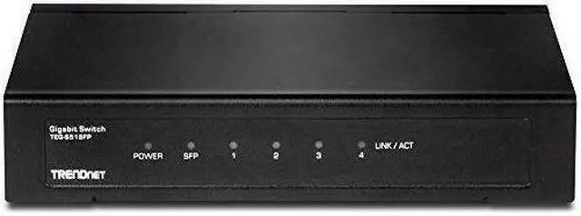 Alt view image 4 of 16 - TRENDNET INC TEG-S51SFP REAR PORT 4-PORT GIGABIT SWITCH WITH SFP SLOT (METAL),LIMITED LIFETIME WARRANTY