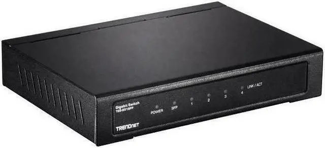 Alt view image 5 of 16 - TRENDNET INC TEG-S51SFP REAR PORT 4-PORT GIGABIT SWITCH WITH SFP SLOT (METAL),LIMITED LIFETIME WARRANTY