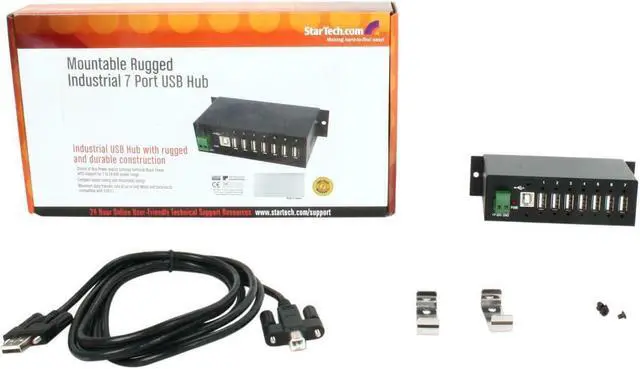 Alt view image 5 of 7 - StarTech Mountable Rugged Industrial 7 Port USB Hub ST7200USBM
