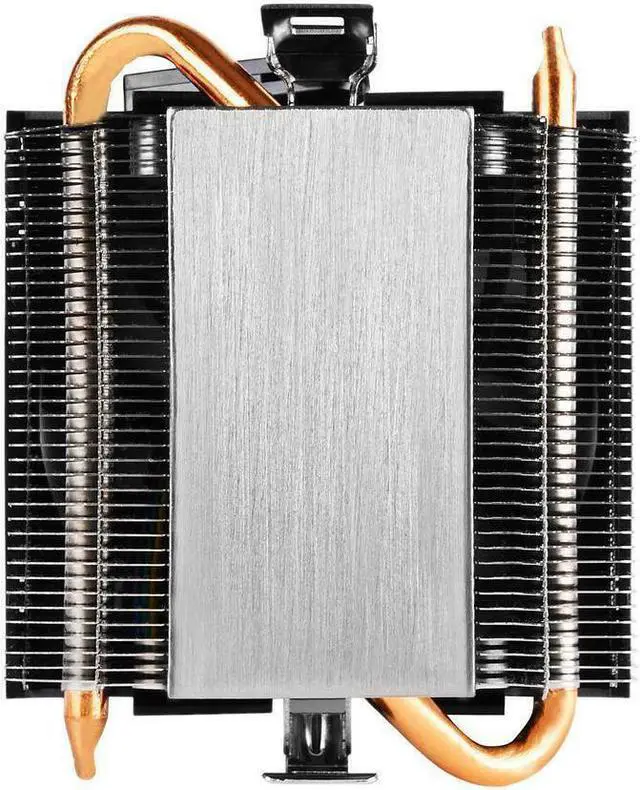 Alt view image 4 of 7 - Silverstone CPU Cooler 54mm high for low profile,6mm heatpipe *2 with al pin and 8015PWM fan only support AMD socket
