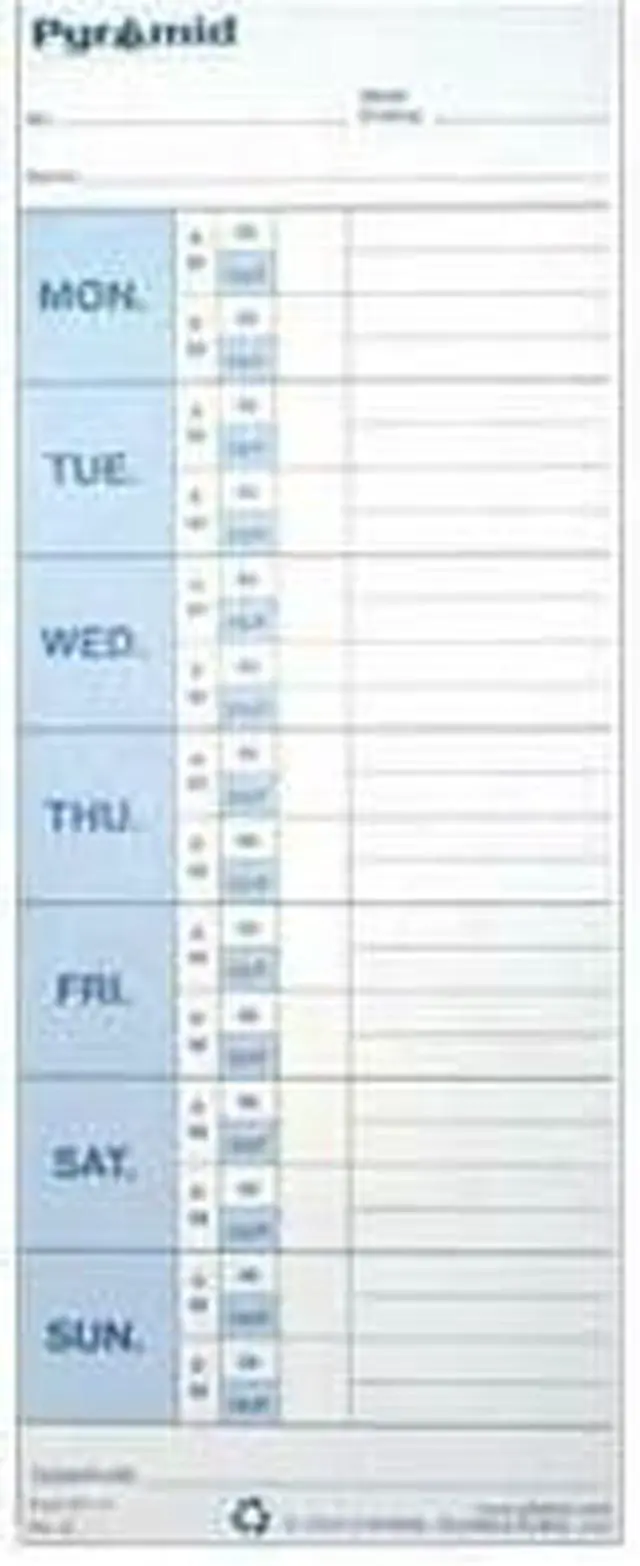 Alt view image 5 of 10 - PTI 1000 Time Cards Case of 1000