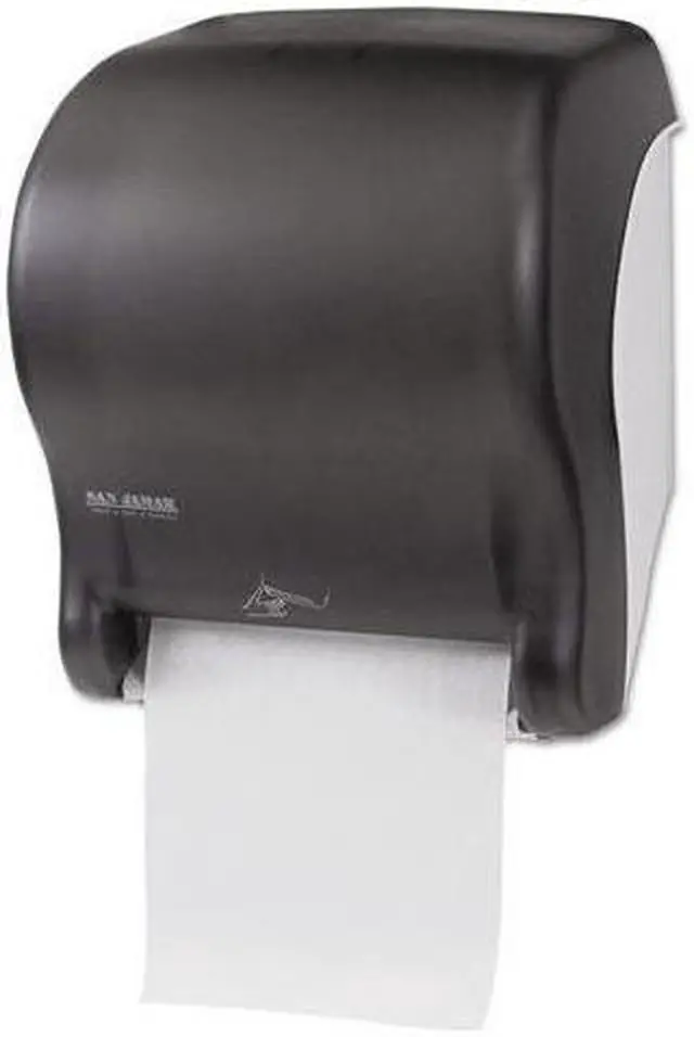 Alt view image 2 of 7 - San Jamar - SAN T8400TBK - Smart Essence Electronic Roll Towel Dispenser, 14.4hx11.8wx9.1d, Black, Plastic