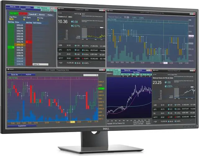 Alt view image 2 of 8 - Dell P4317Q 43" UHD 3840 x 2160 (4K) 60 Hz D-Sub, HDMI, DisplayPort, Mini DisplayPort, MHL, USB Built-in Speakers LED Backlight LCD IPS Monitor