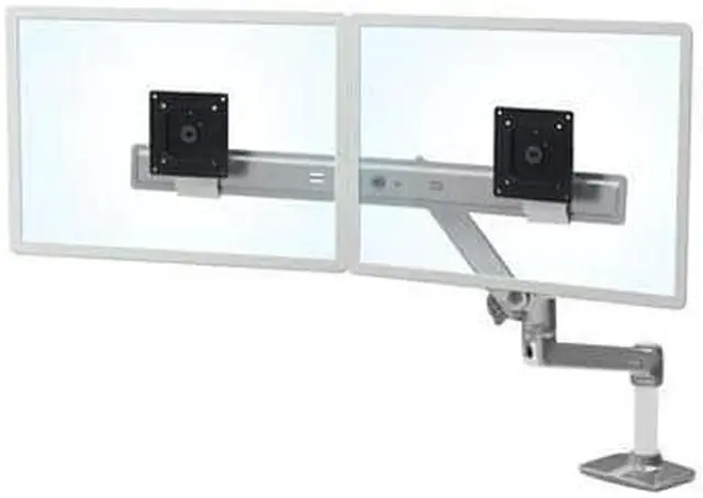 Alt view image 9 of 20 - ERGOTRON 45-489-026 LX Dual Direct Arm Desk Mount - 32-inch - Aluminum