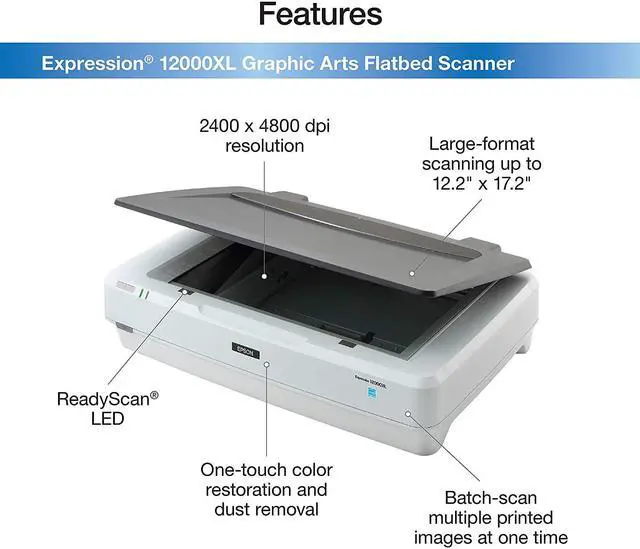 Alt view image 4 of 16 - Epson Expression 12000XL Graphic Arts Scanner
