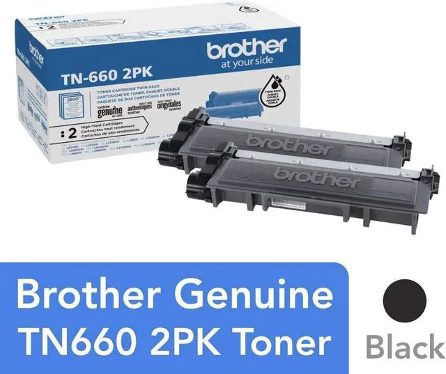 Alt view image 3 of 16 - Brother TN660 High Yield Black Toner Cartridge (2-Pack)