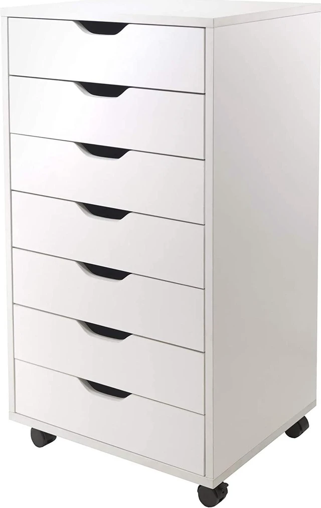 Alt view image 6 of 15 - Winsome Trading 10792 Halifax Cabinet for Closet - Office, 7 Drawers, White