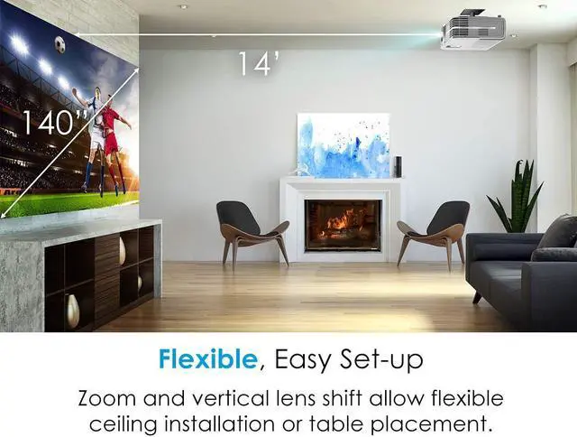 Alt view image 13 of 13 - Optoma UHD52ALV Voice Assistant-Compatible DLP Projector for Lights-On Viewing