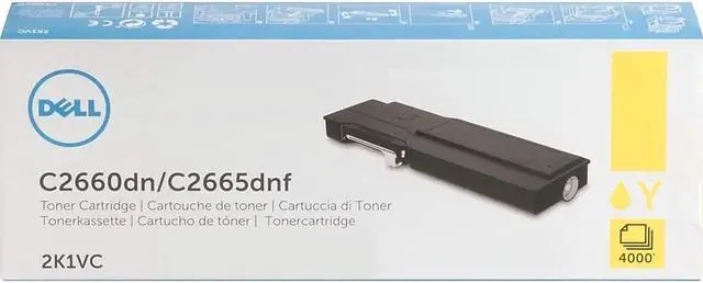 Alt view image 3 of 6 - DELL PRINTER ACCESSORIES 2K1VC C266X YELLOW TONER FOR
