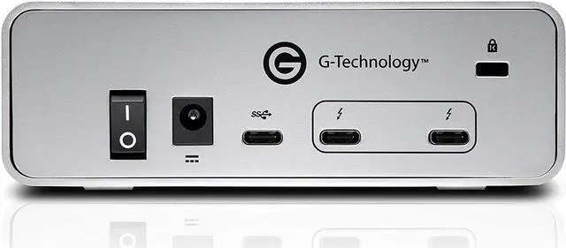 Alt view image 5 of 14 - G-Technology 10TB G-DRIVE with Thunderbolt 3 and USB-C Desktop External Hard Drive, Silver - 0G05378