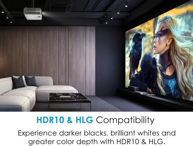 Alt view image 9 of 13 - Optoma UHD52ALV Voice Assistant-Compatible DLP Projector for Lights-On Viewing