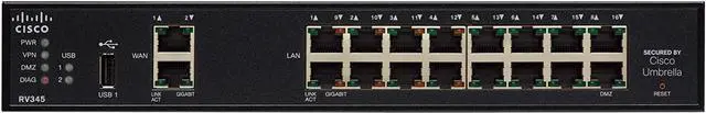Alt view image 5 of 5 - Cisco RV345 Router - 18 Ports - Management Port - SlotsGigabit Ethernet - Rack-mountable