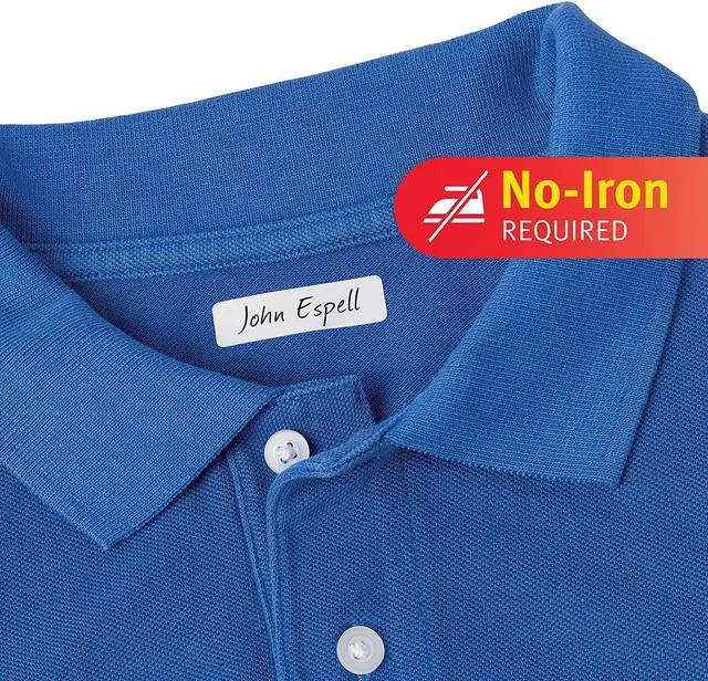 Alt view image 2 of 8 - Avery No-Iron Fabric Labels, Washer & Dryer Safe, 1/2" x 1-3/4", 54 Labels