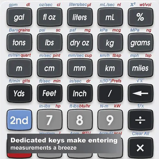 Alt view image 6 of 18 - CALCULATED INDUSTRIES 8030 Conversion Calculator Plus,Portable,LCD