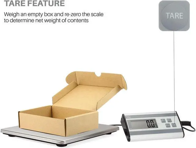 Alt view image 9 of 12 - Smart Weigh Digital Heavy Duty Shipping and Postal Scale with Durable Stainless Steel Large Platform, 440 lbs Capacity x 6 oz Readability, UPS USPS Post Office Postal Scale and Luggage Scale