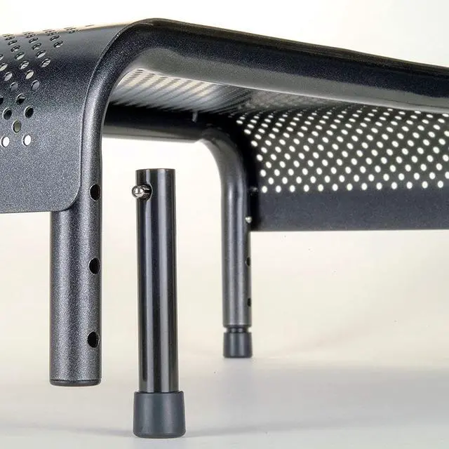 Alt view image 6 of 17 - Allsop Ergo 3 Metal Monitor Stand 10"x18"x6" Pearl/Black 31630