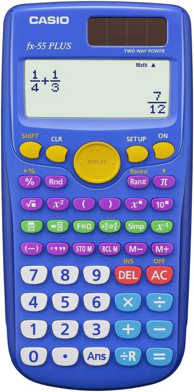 Alt view image 6 of 8 - Casio fx-55Plus Fraction Scientific Calculator