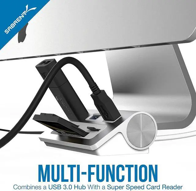 Alt view image 13 of 20 - Sabrent 3 Port Usb 3.0 Hub With Cf/Sd/Tf Card Reader