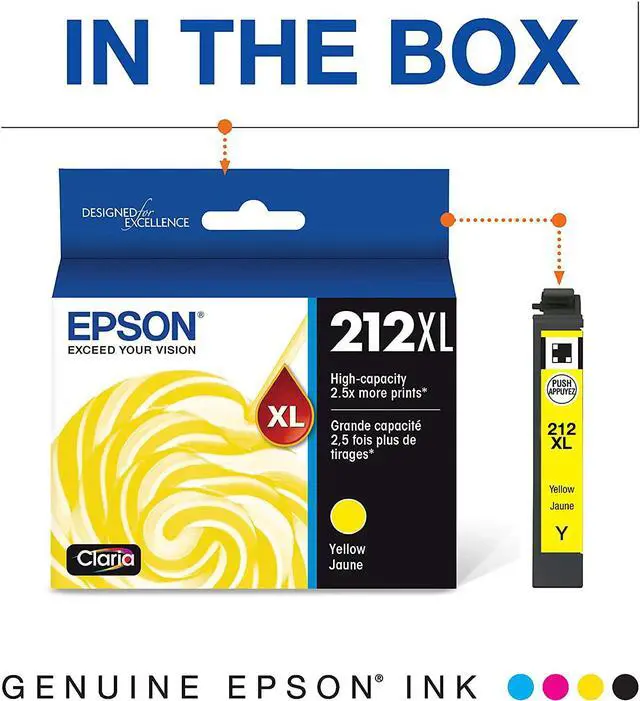Alt view image 5 of 16 - Epson T212 Ink Cartridge - Yellow - Inkjet - High Yield