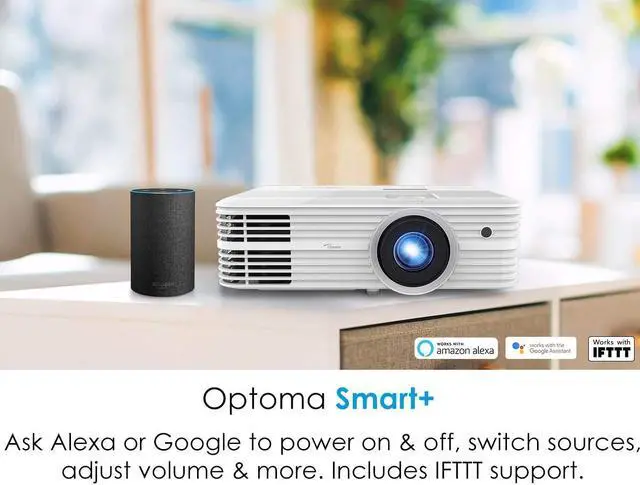 Alt view image 12 of 13 - Optoma UHD52ALV Voice Assistant-Compatible DLP Projector for Lights-On Viewing