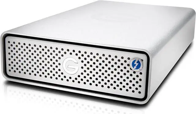 Main image of G-Technology 10TB G-DRIVE with Thunderbolt 3 and USB-C Desktop External Hard Drive, Silver - 0G05378