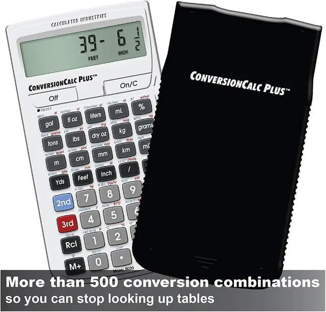 Alt view image 4 of 18 - CALCULATED INDUSTRIES 8030 Conversion Calculator Plus,Portable,LCD