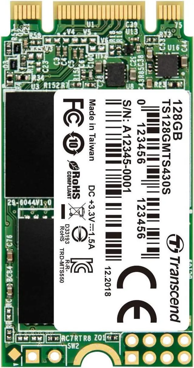 Alt view image 6 of 20 - Transcend TS128GMTS430S 430S 128GB m.2 2242 SATA Internal Solid State Drive